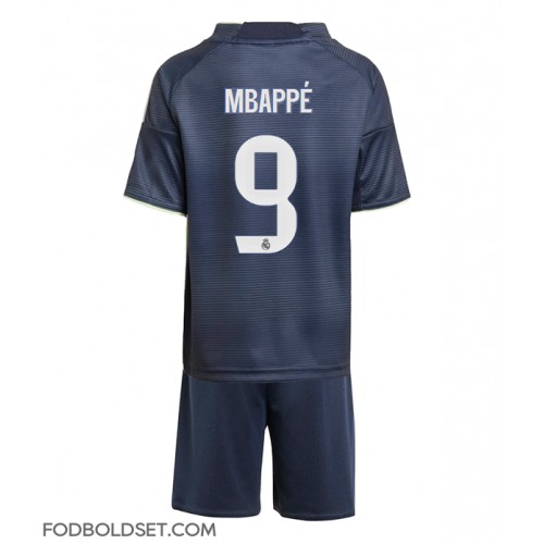 Real Madrid Kylian Mbappe #9 Udebane Trøje Børn 2025-26 Kortærmet (+ Korte bukser)